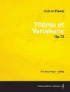 Theme Et Variations Op.73 - For Solo Piano (1895) cover