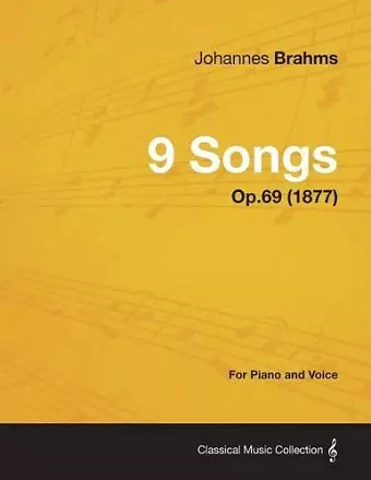 9 Songs - For Piano and Voice Op.69 (1877) cover