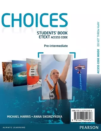Choices Pre-Intermediate eText Students Book Access Card cover