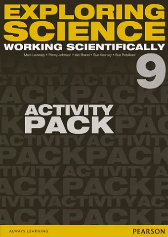 Exploring Science: Working Scientifically Activity Pack Year 9 cover