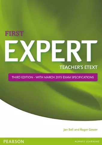 Expert First 3rd Edition eText Teacher's CD-ROM cover