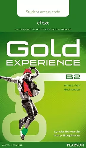 Gold Experience B2 eText Student Access Card cover