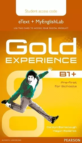 Gold Experience B1+ eText & MyEnglishLab Student Access Card cover