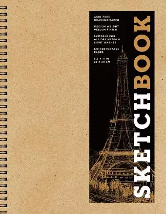 Sketchbook 8.5 x 11" Kraft Spiral Hardcover Mixed Media Sketchbook for Drawing cover