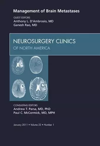 Management of Brain Metastases, An Issue of Neurosurgery Clinics cover