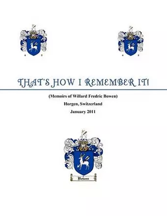 That's How I Remember It cover