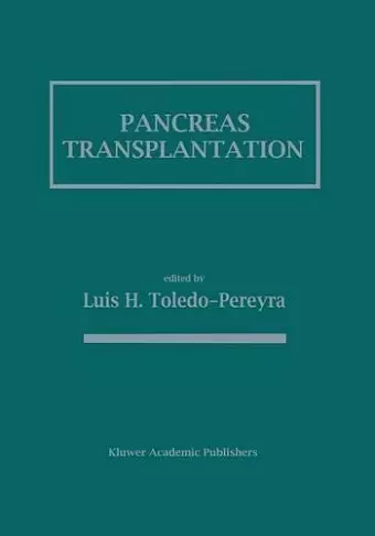 Pancreas Transplantation cover