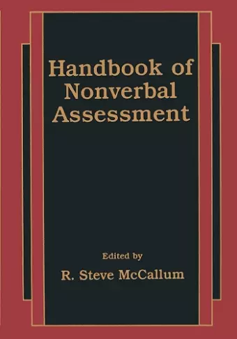 Handbook of Nonverbal Assessment cover