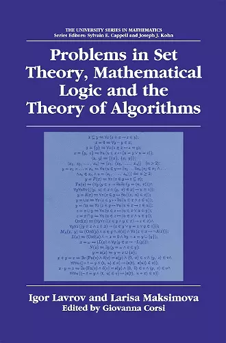 Problems in Set Theory, Mathematical Logic and the Theory of Algorithms cover