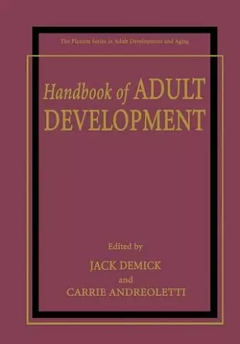 Handbook of Adult Development cover