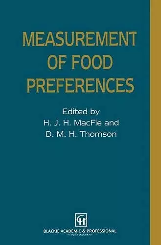 Measurement of Food Preferences cover