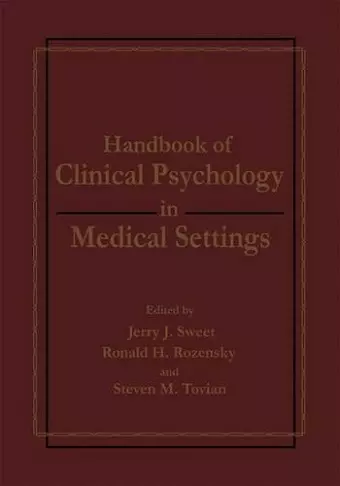 Handbook of Clinical Psychology in Medical Settings cover