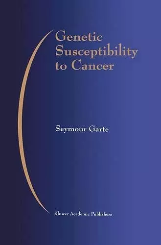 Genetic Susceptibility to Cancer cover