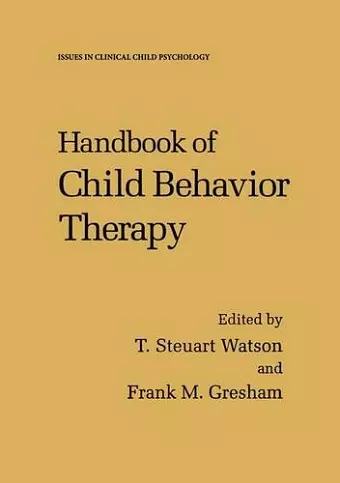 Handbook of Child Behavior Therapy cover