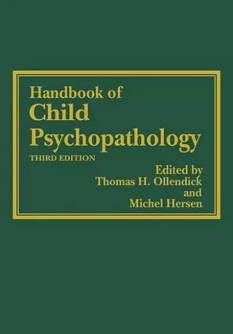 Handbook of Child Psychopathology cover