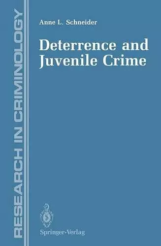 Deterrence and Juvenile Crime cover