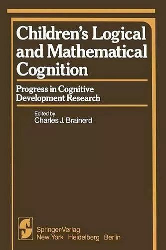 Children’s Logical and Mathematical Cognition cover