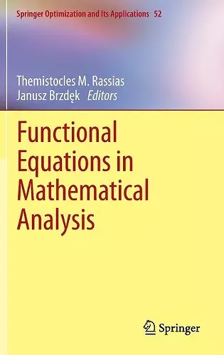 Functional Equations in Mathematical Analysis cover