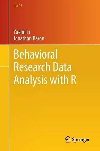 Behavioral Research Data Analysis with R cover