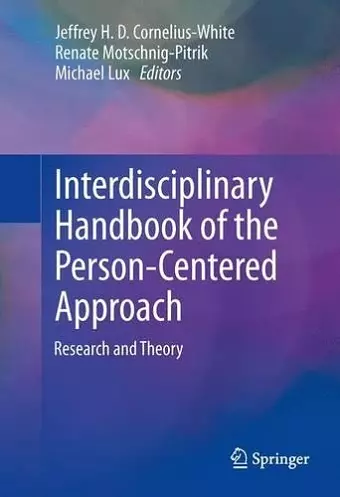 Interdisciplinary Handbook of the Person-Centered Approach cover