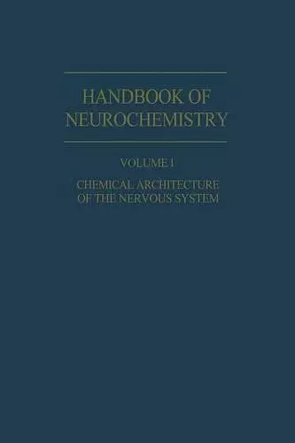 Chemical Architecture of the Nervous System cover