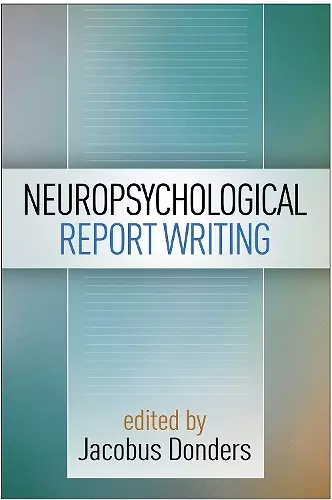 Neuropsychological Report Writing cover