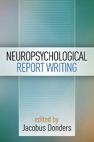 Neuropsychological Report Writing cover