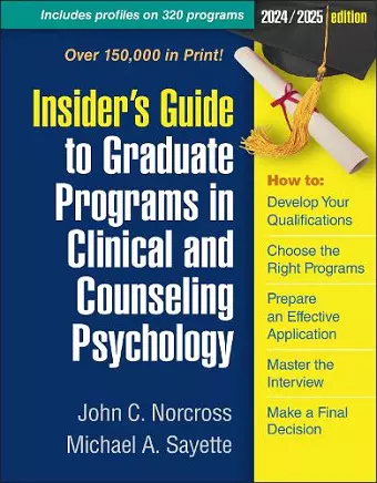 Insider's Guide to Graduate Programs in Clinical and Counseling Psychology cover