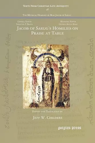 Jacob of Sarug's Homilies on Praise at Table cover