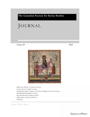 Journal of the Canadian Society for Syriac Studies 20 cover