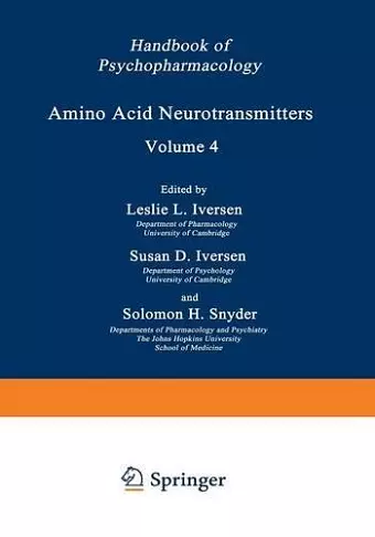 Amino Acid Neurotransmitters cover