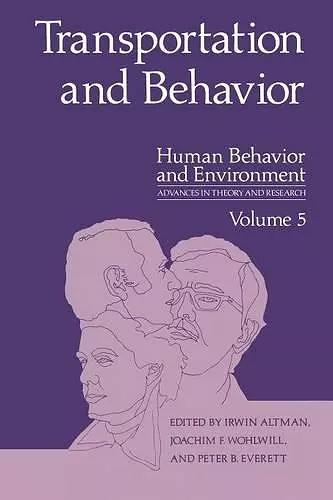 Transportation and Behavior cover