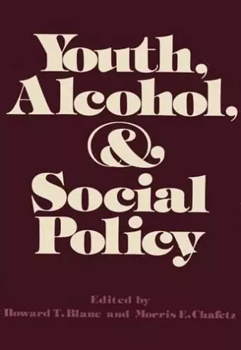 Youth, Alcohol, and Social Policy cover