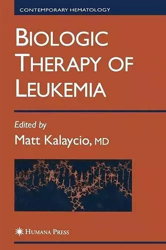 Biologic Therapy of Leukemia cover