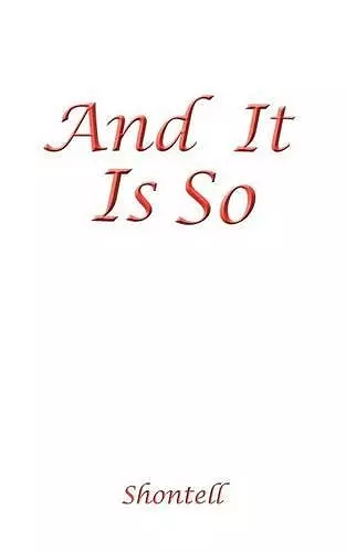 And It Is So cover