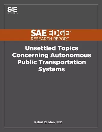 Unsettled Topics Concerning Autonomous Public Transportation Systems cover