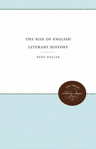 The Rise of English Literary History cover