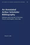 An Annotated Arthur Schnitzler Bibliography cover