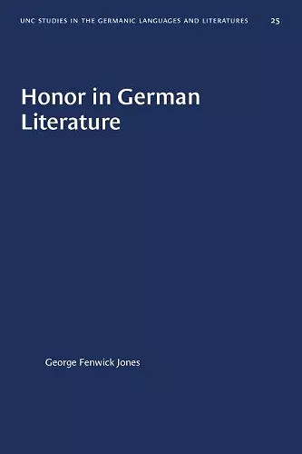 Honor in German Literature cover