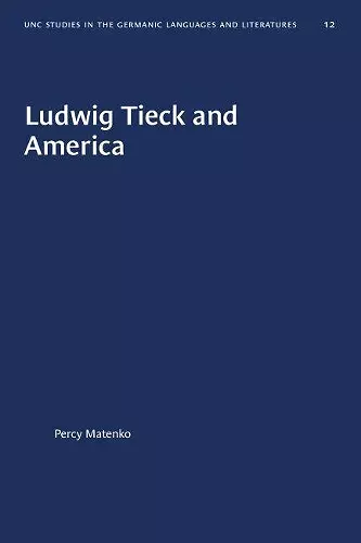 Ludwig Tieck and America cover