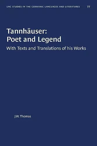 Tannhäuser: Poet and Legend cover