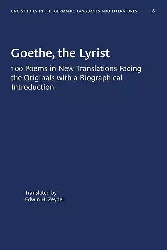 Goethe, the Lyrist cover