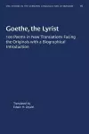 Goethe, the Lyrist cover