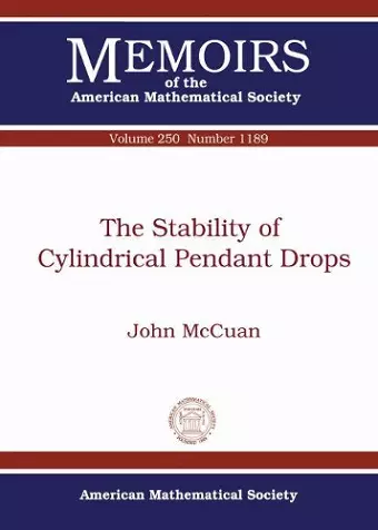 The Stability of Cylindrical Pendant Drops cover