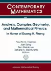 Analysis, Complex Geometry, and Mathematical Physics cover