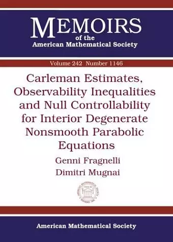 Carleman Estimates, Observability Inequalities and Null Controllability for Interior Degenerate Nonsmooth Parabolic Equations cover