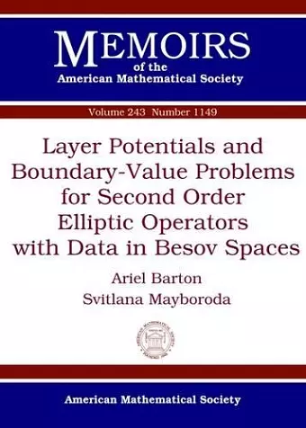 Layer Potentials and Boundary-Value Problems for Second Order Elliptic Operators with Data in Besov Spaces cover