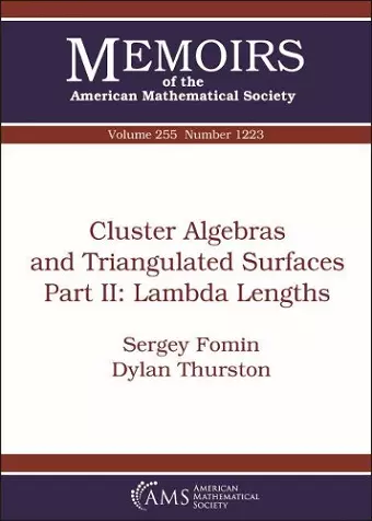 Cluster Algebras and Triangulated Surfaces Part II: Lambda Lengths cover