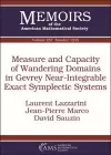 Measure and Capacity of Wandering Domains in Gevrey Near-Integrable Exact Symplectic Systems cover