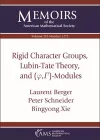 Rigid Character Groups, Lubin-Tate Theory, and $(\varphi ,\Gamma )$-Modules cover